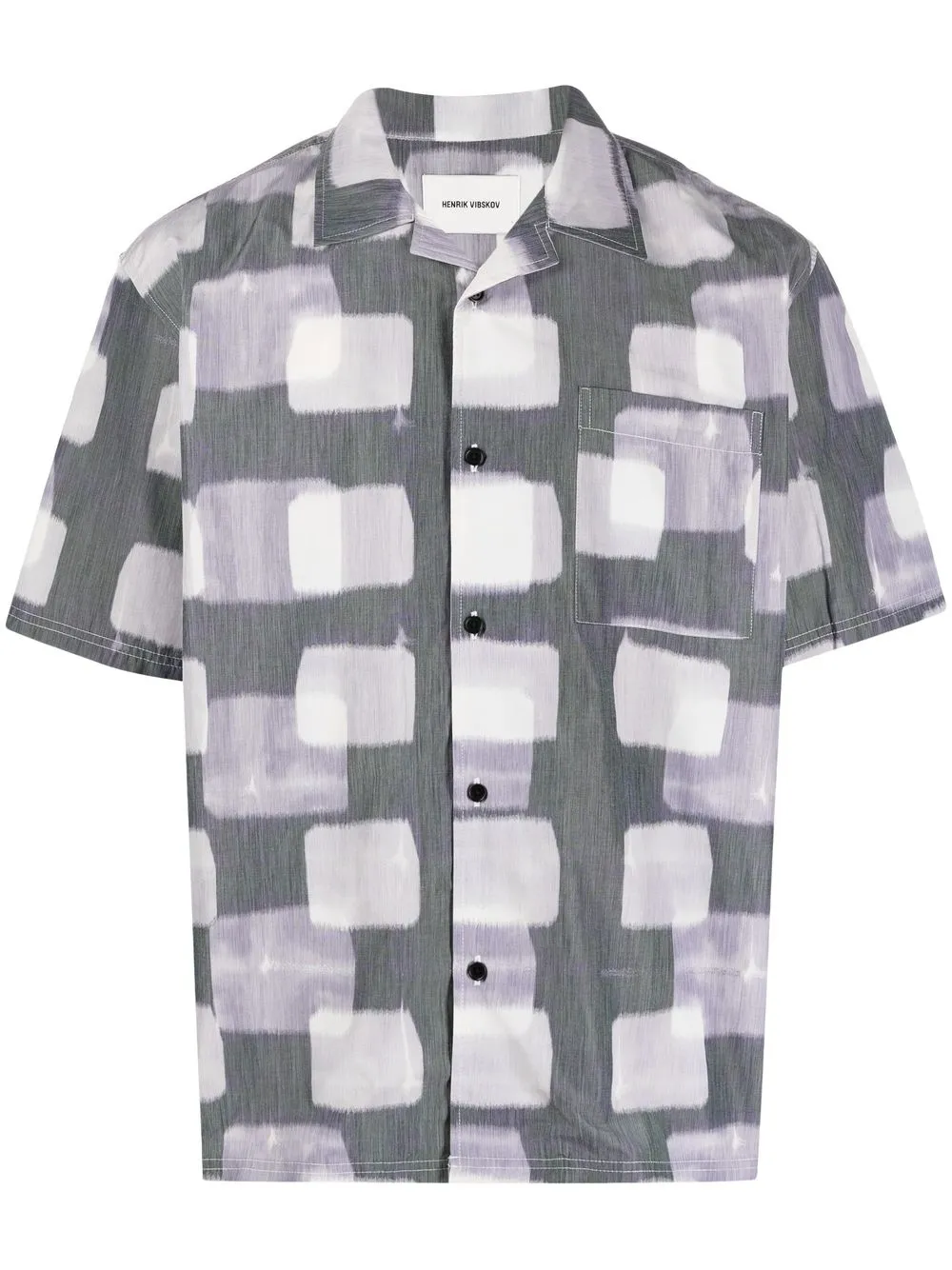 HENRIK VIBSKOV THE ARTIST CUBE-PRINT SHIRT