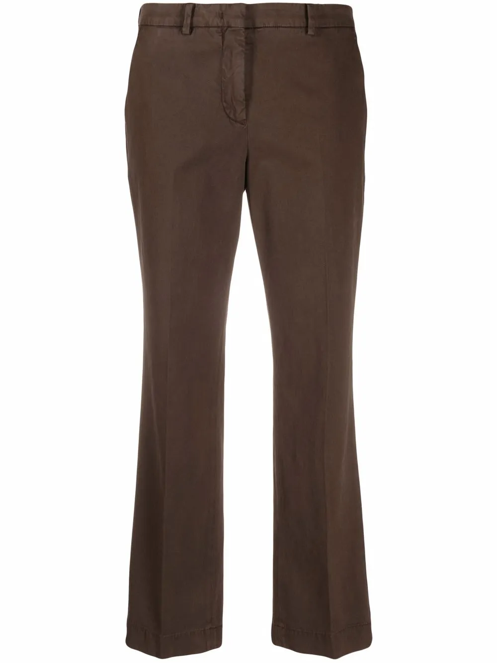 

Incotex cropped straight leg trousers - Brown