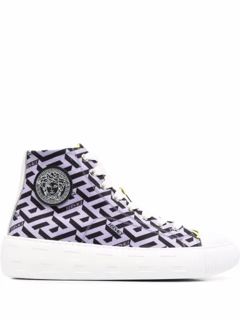 versace 美杜莎头纹贴花高帮板鞋