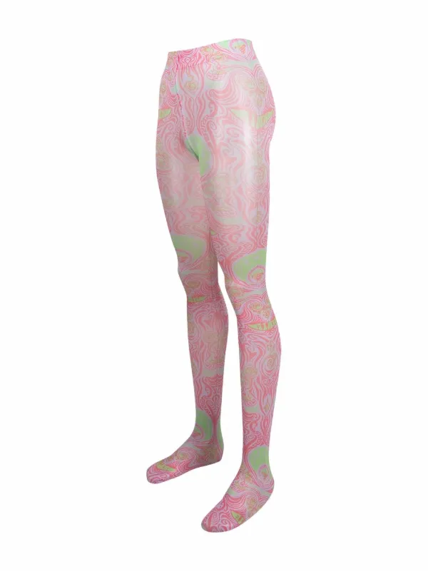 Versace tie-dye Greca Print Tights 