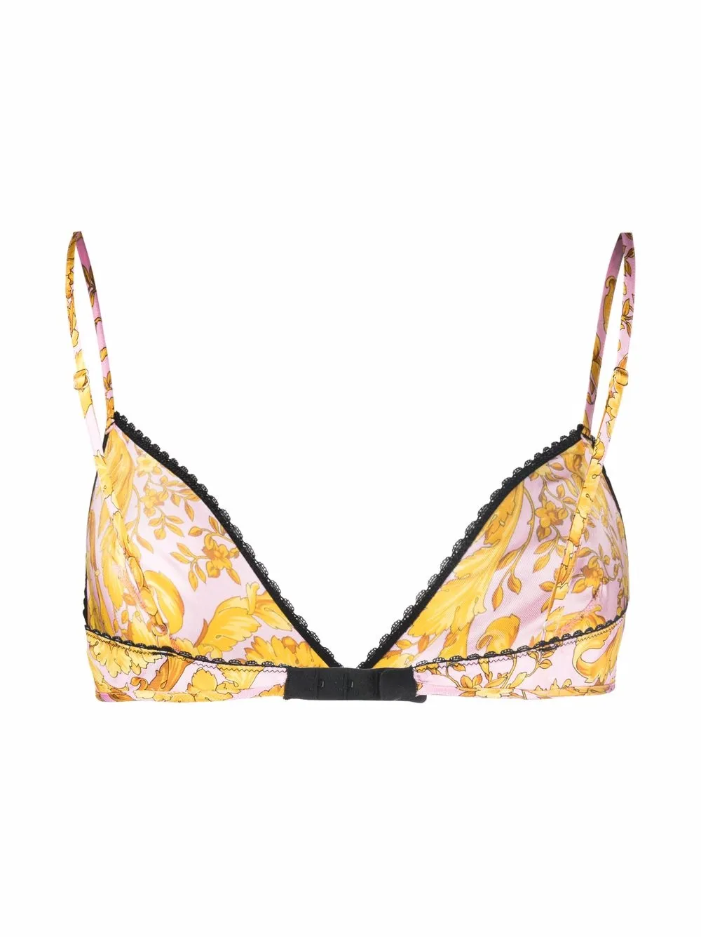 Versace Barocco Classico All Over Bra In Candy Gold | ModeSens