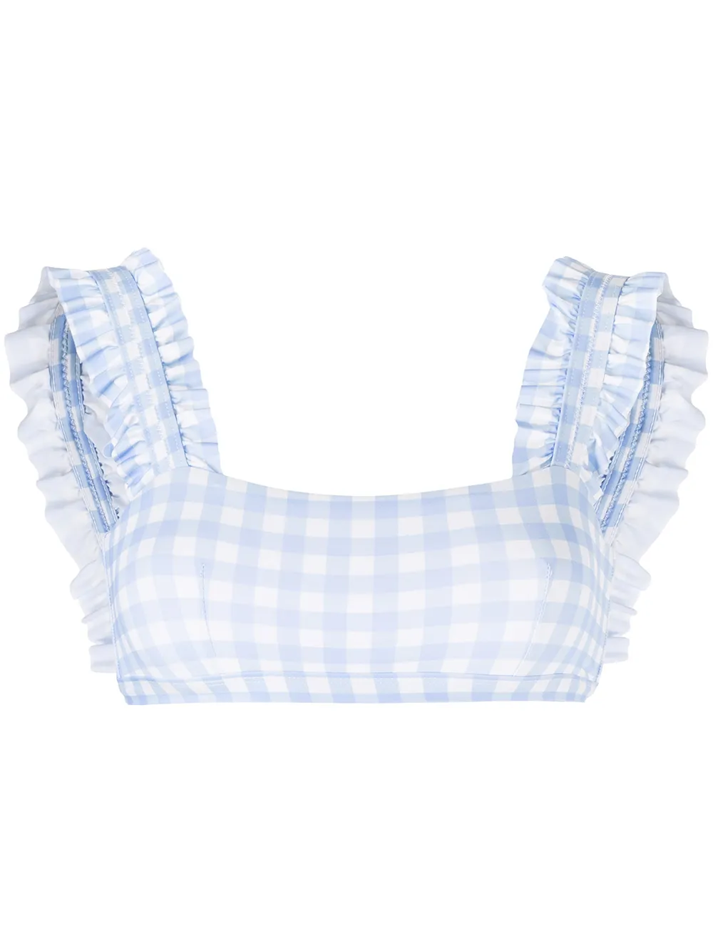 

EPHEMERA top de bikini con estampado a cuadros gingham - Azul