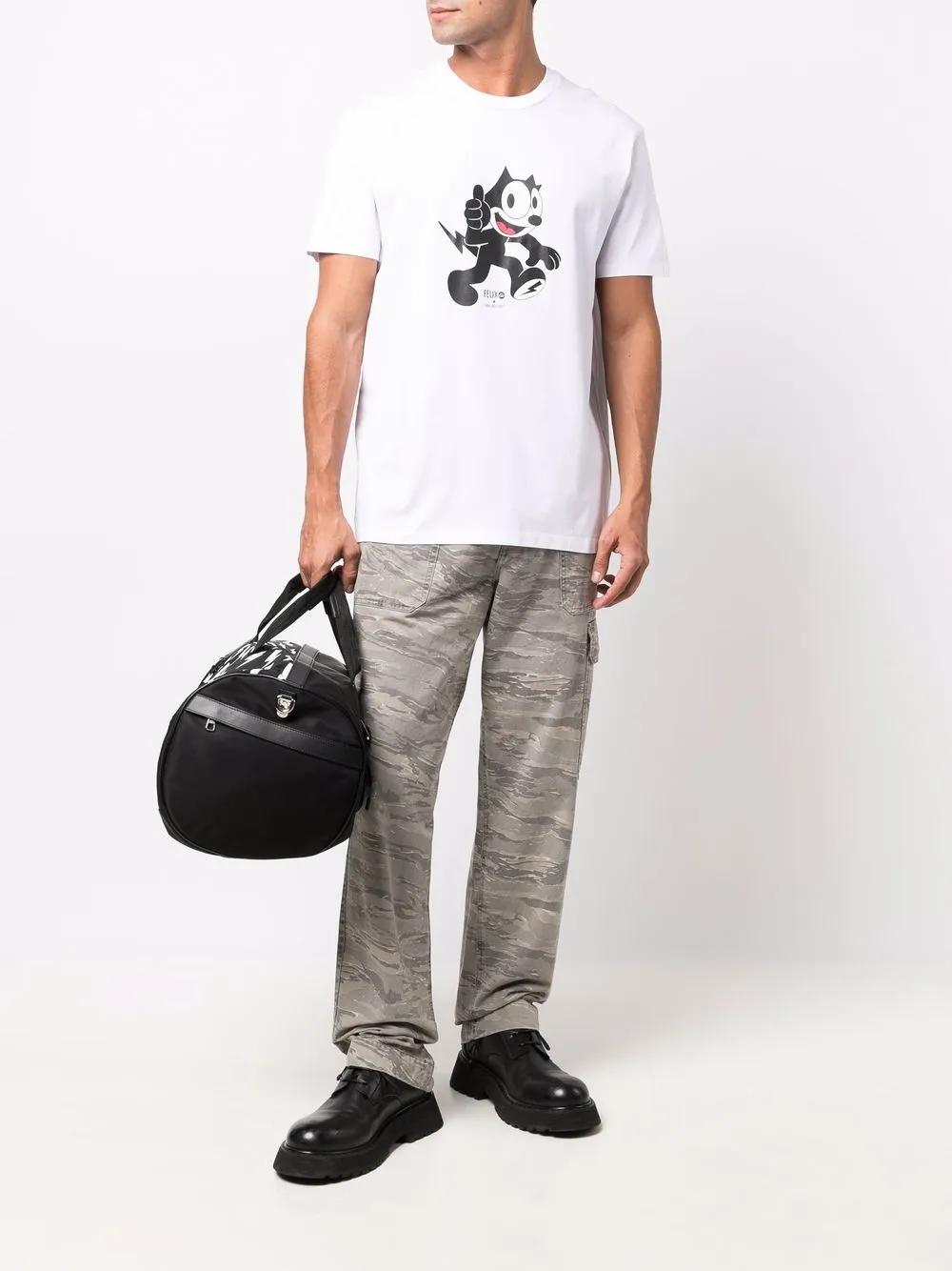 фото Neil barrett футболка с принтом из коллаборации с felix the cat