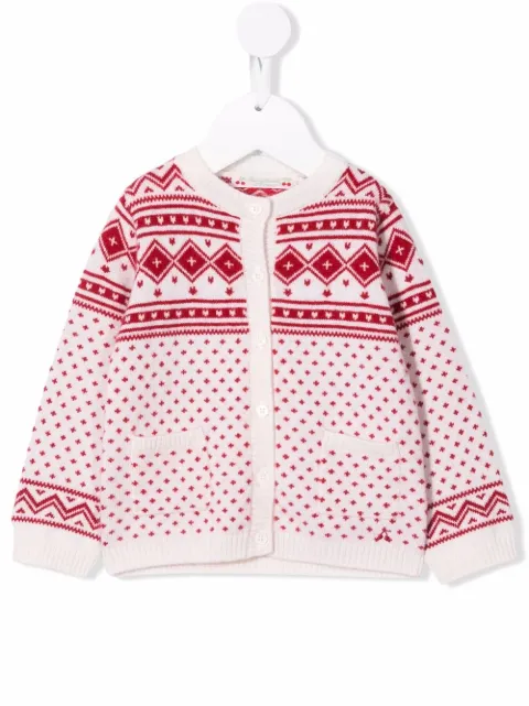 Bonpoint intarsia knit cardigan