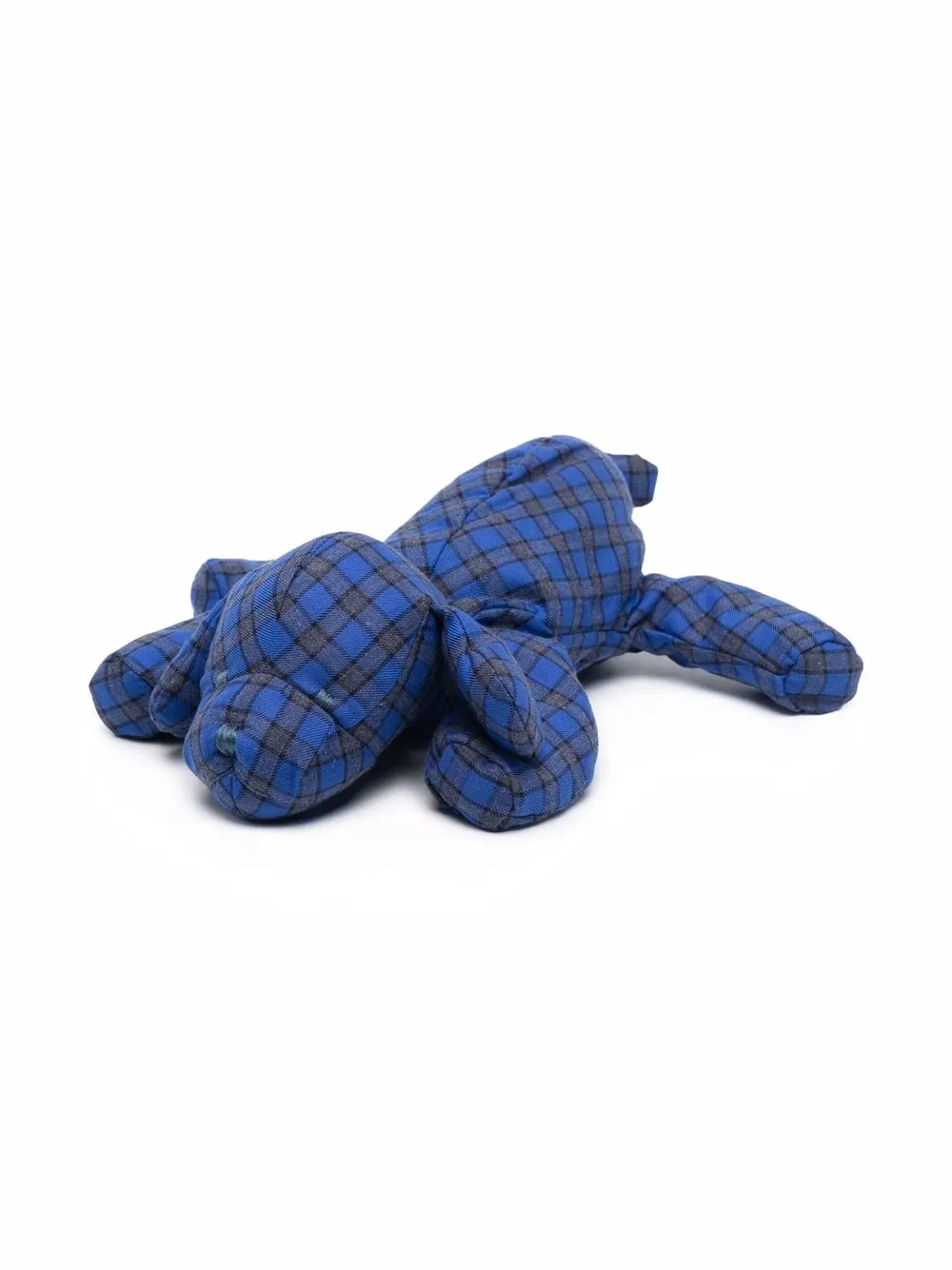 

Bonpoint Love tartan-check plush soft dog toy - Blue