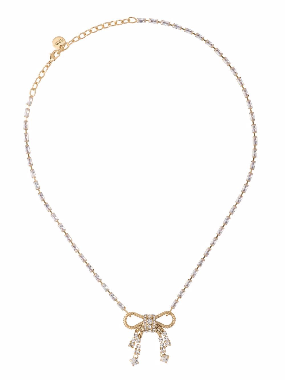 Miu Miu crystal-embellished bow-detail Necklace - Farfetch