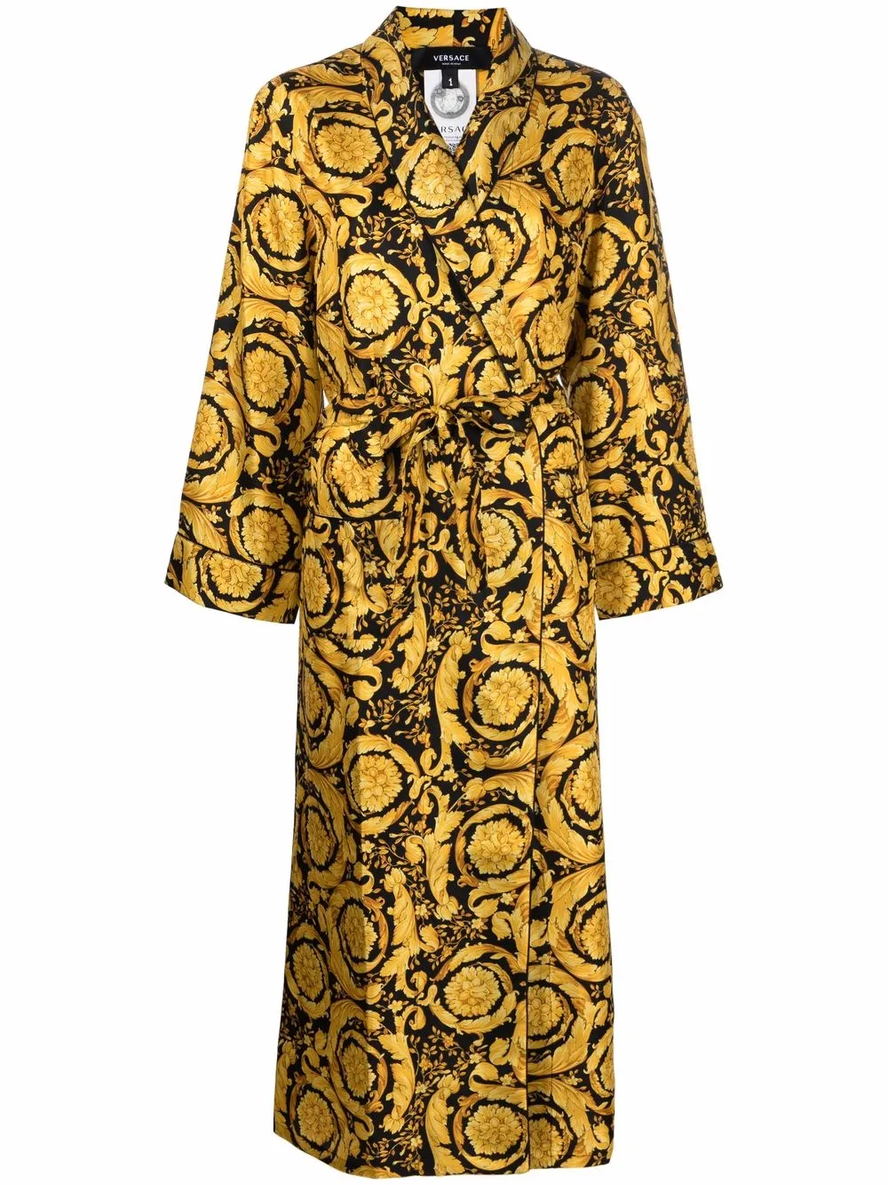 Versace Barocco-print Silk Robe - Farfetch