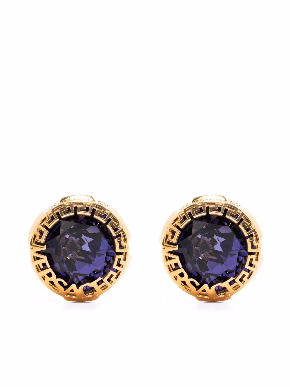 

Versace aretes con logo Greca grabado - Dorado