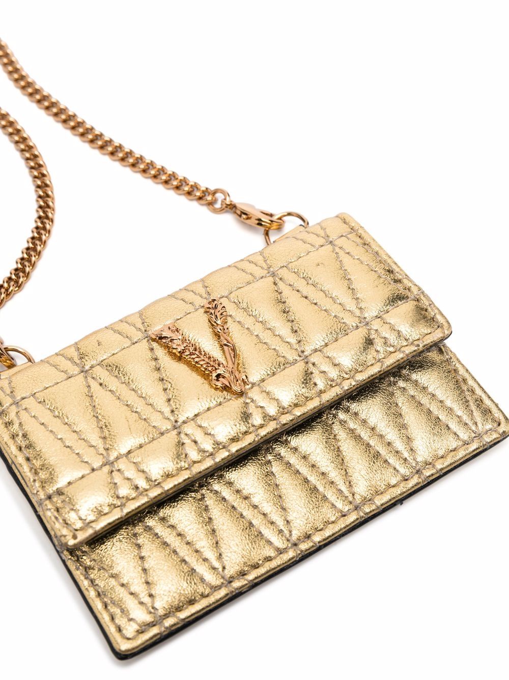 фото Versace стеганый кошелек с цепочкой