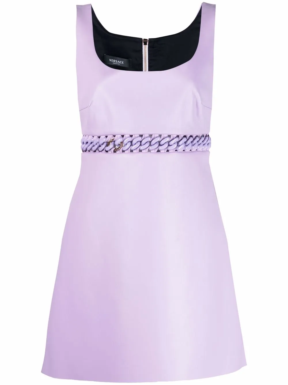 

Versace vestido con detalle de cadena - Morado