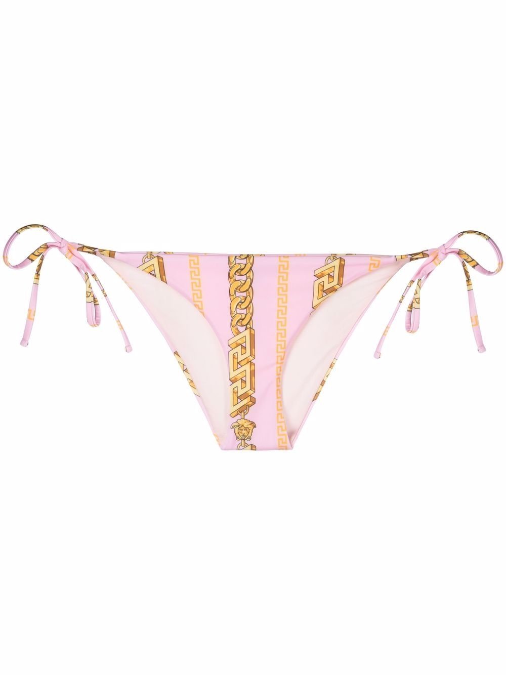 Versace Grecaprint bikini bottom pink MODES