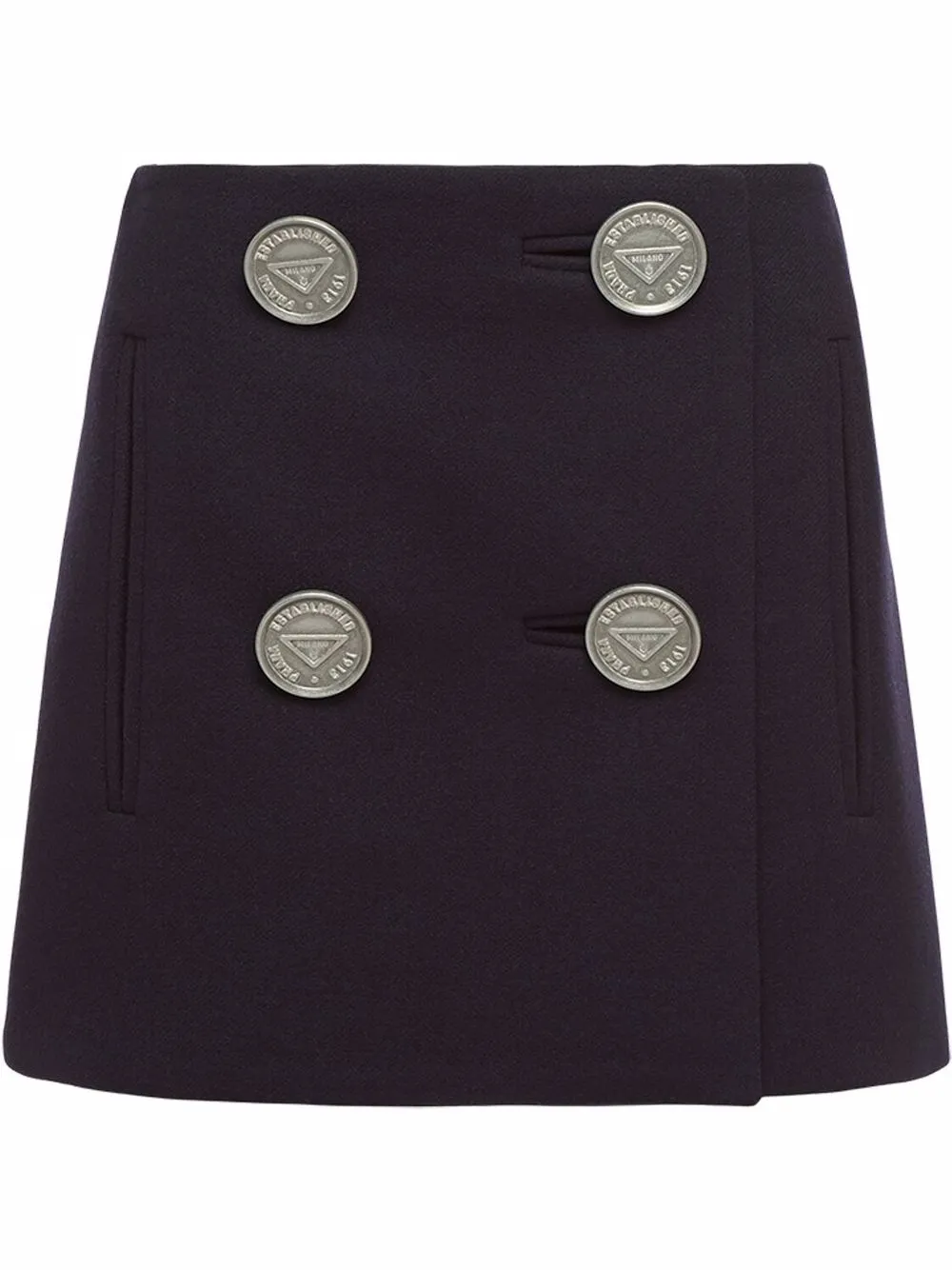 

Prada A-line button-fastening skirt - Blue