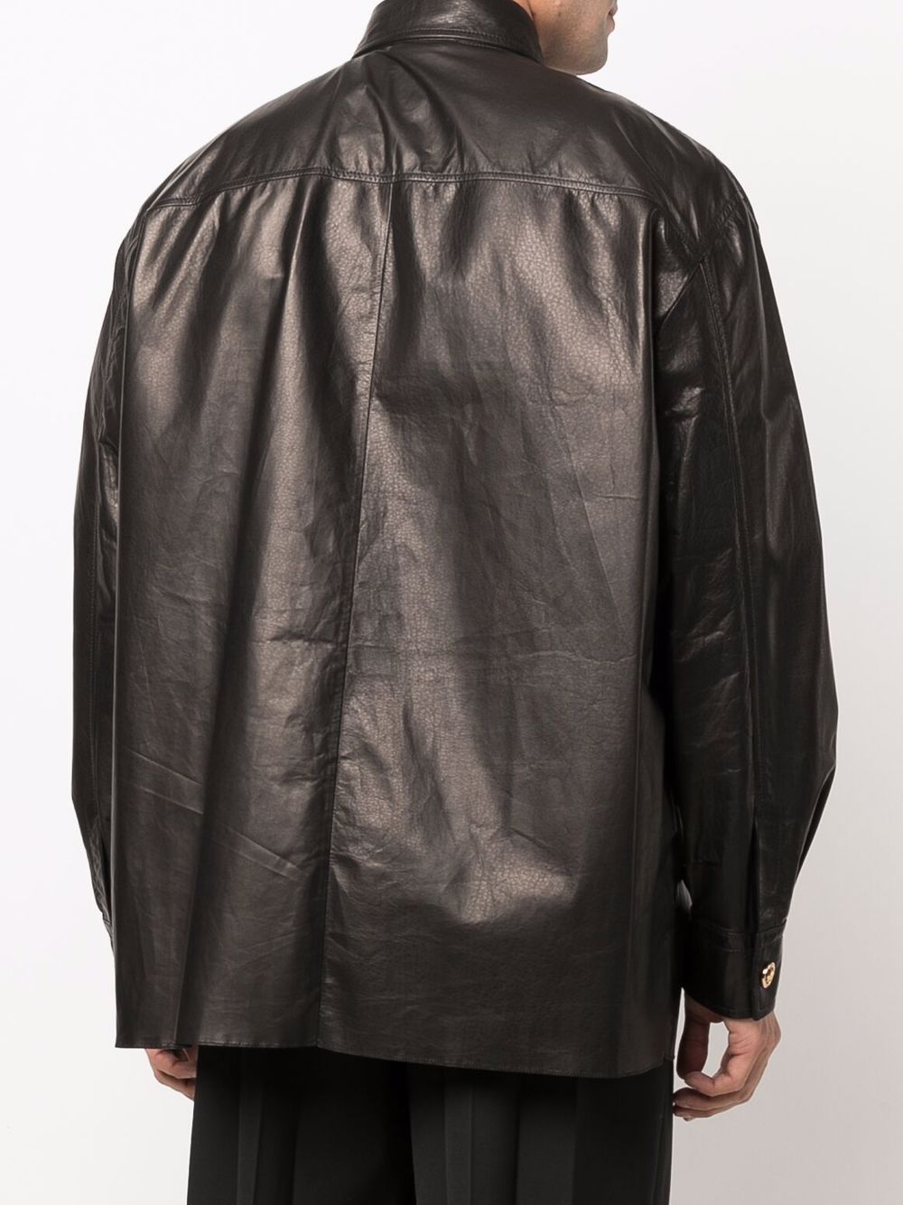 Versace button-up Leather Shirt - Farfetch