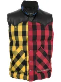 Mastermind Japan check-print padded gillet - Red