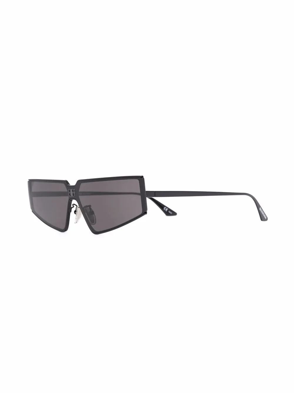 Balenciaga Eyewear Shield zonnebril met rechthoekig montuur - Zwart