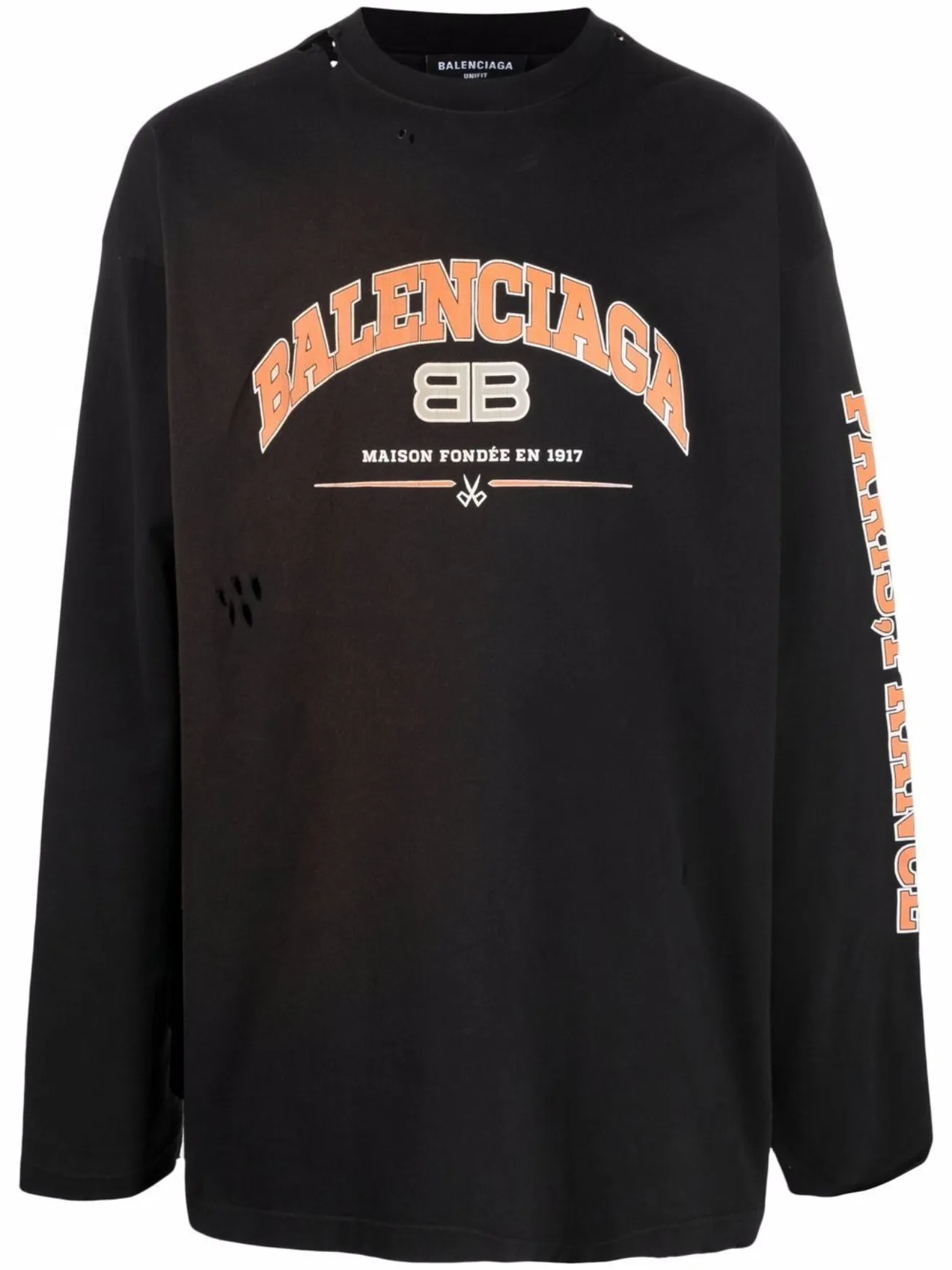 balenciaga logo print sweatshirt