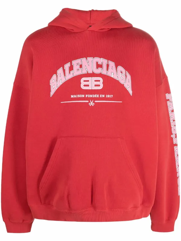 Balenciaga logo-print Hoodie - Farfetch