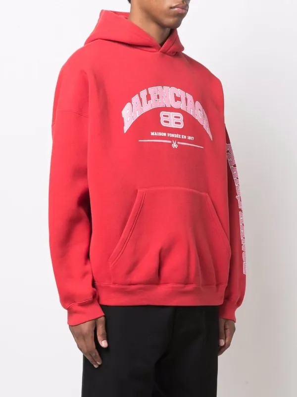 Balenciaga logo-print Hoodie - Farfetch