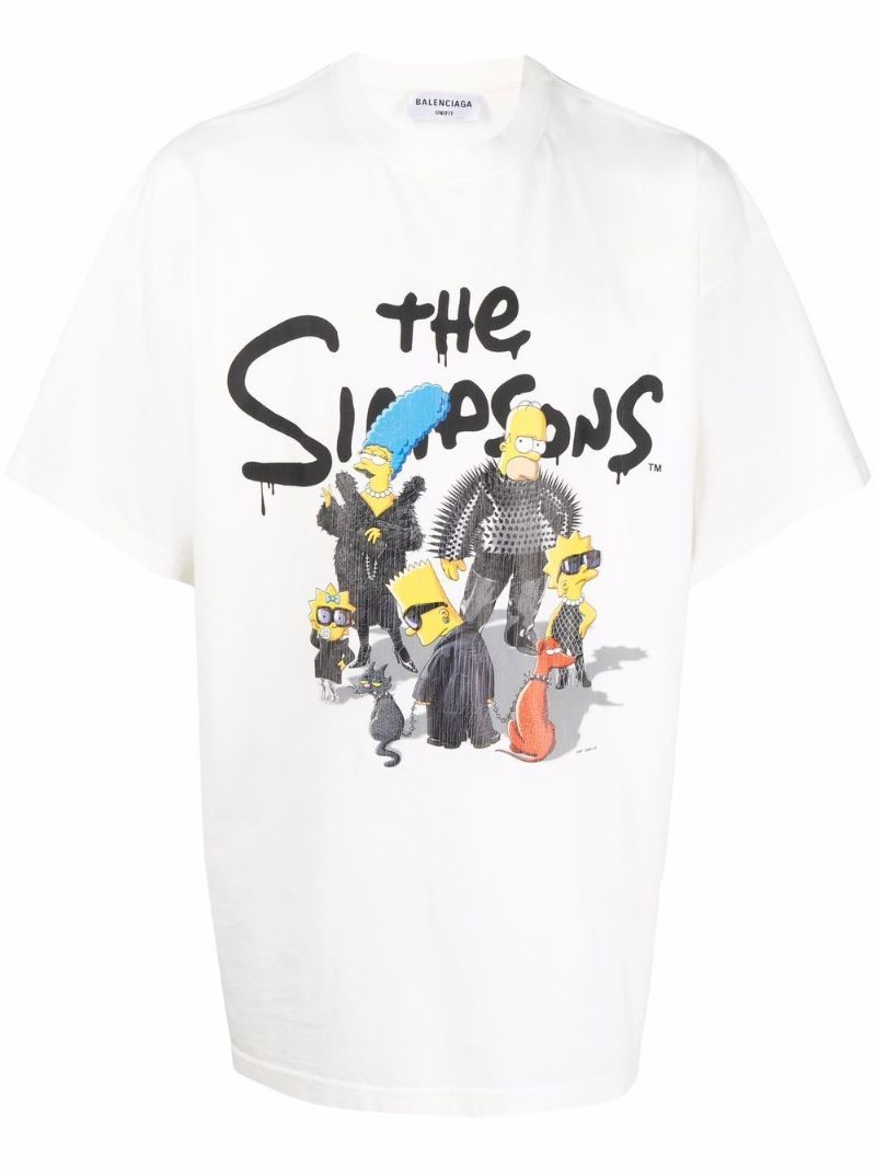 Balenciaga The Simpsonsprint Tshirt white  MODES