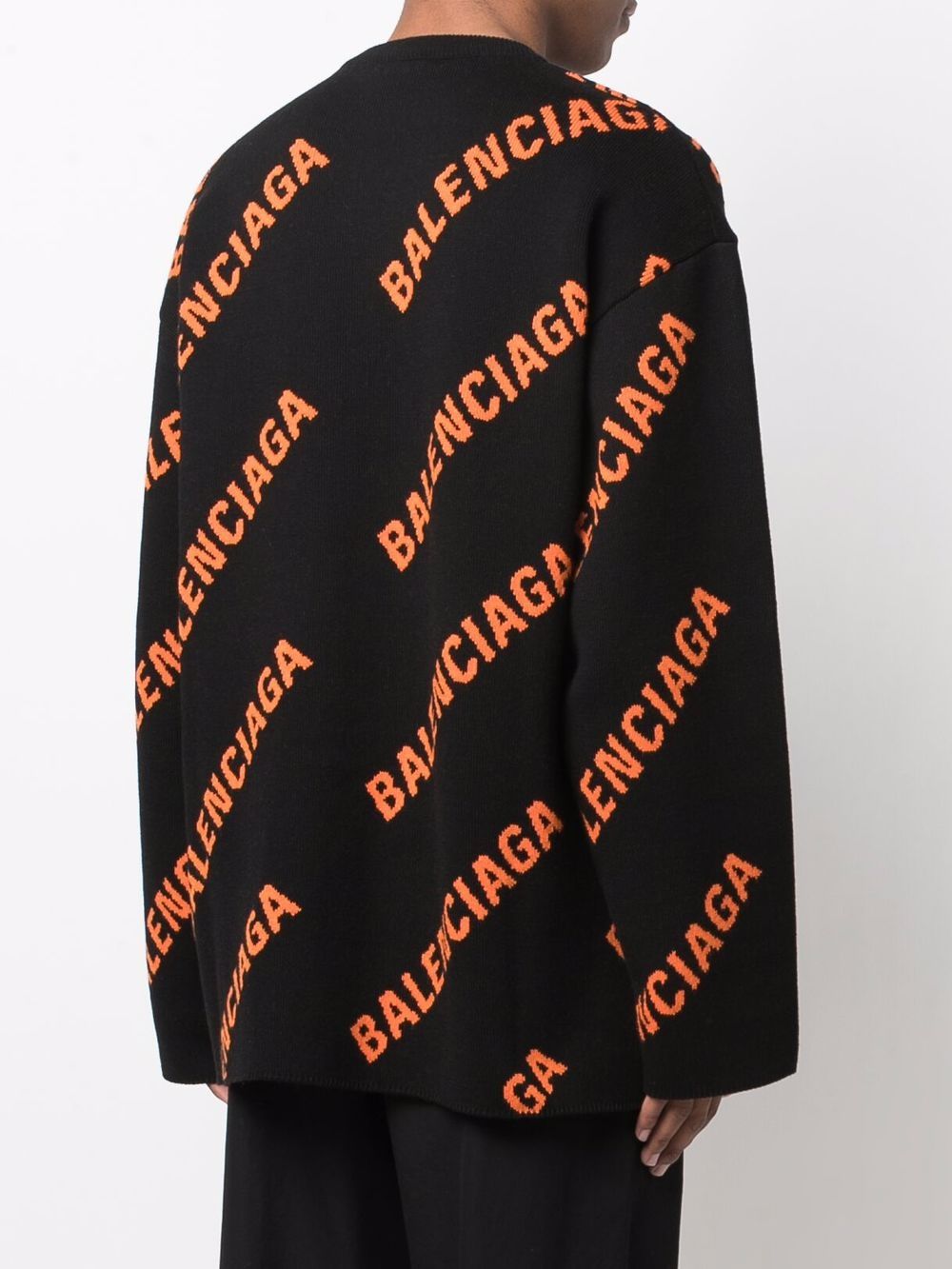 фото Balenciaga джемпер вязки интарсия с логотипом