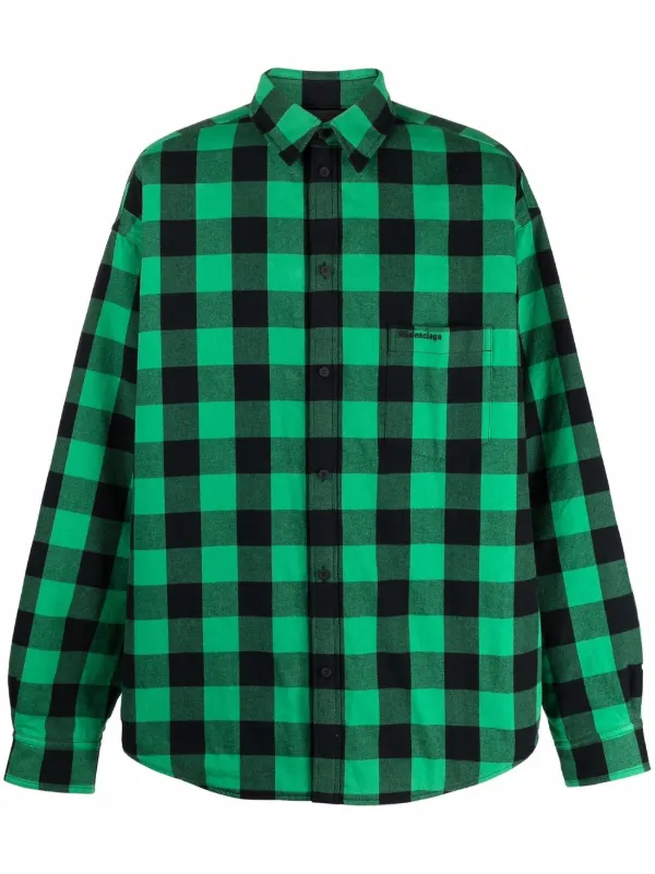 Balenciaga check-print Cotton Shirt - Farfetch