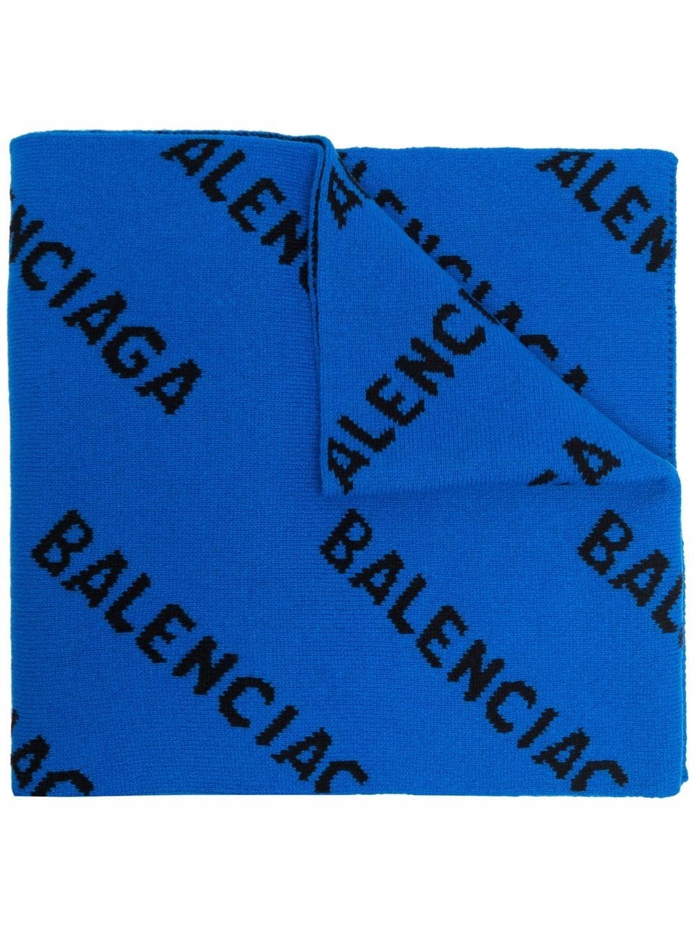 

Balenciaga bufanda con logo en intarsia - Azul