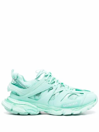 balenciaga track trainers green blue