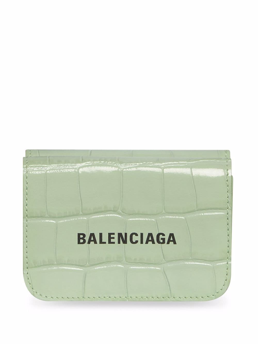 фото Balenciaga мини-кошелек cash с тиснением под крокодила