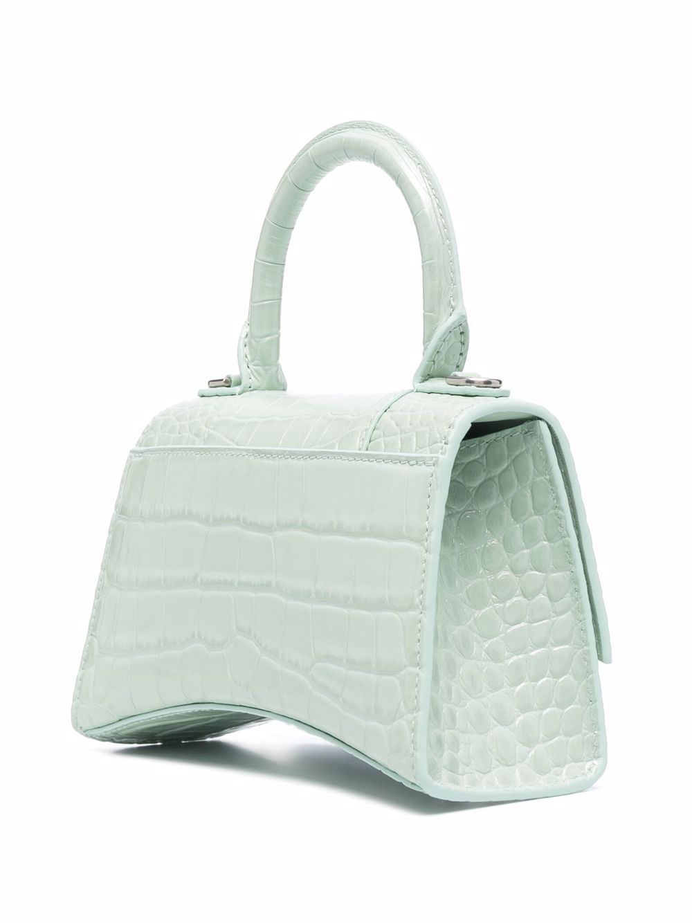 фото Balenciaga сумка-тоут hourglass с тиснением под кожу крокодила