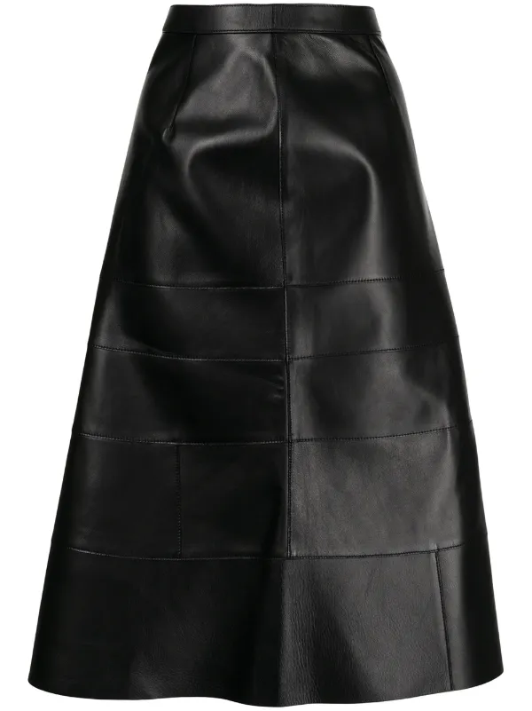 Loewe High-waisted Midi Skirt in Black