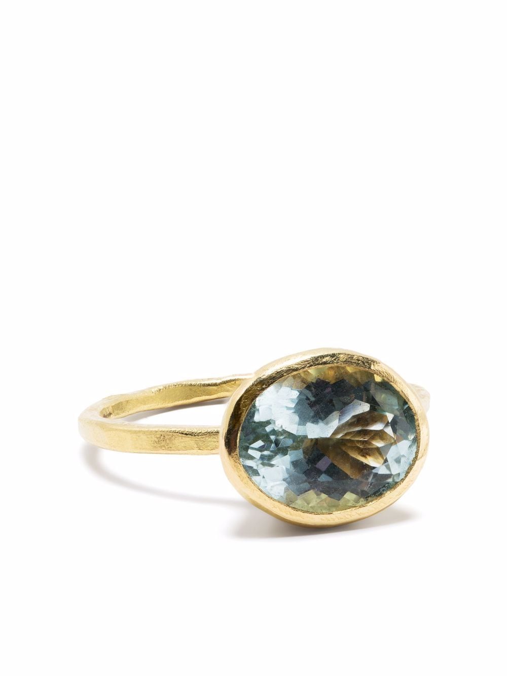 18kt yellow gold aquamarine ring