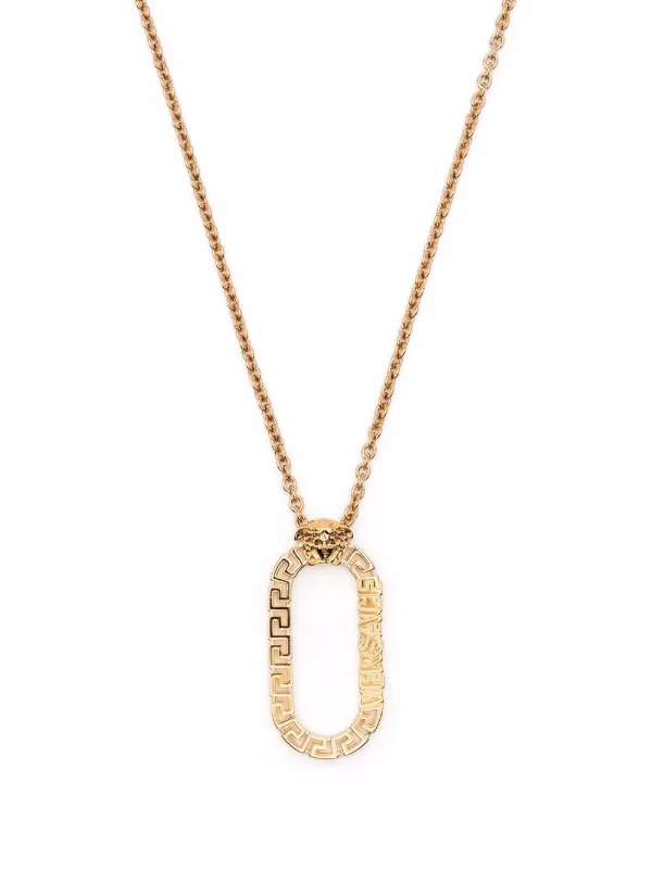 Versace Oval Pendant Necklace - Farfetch