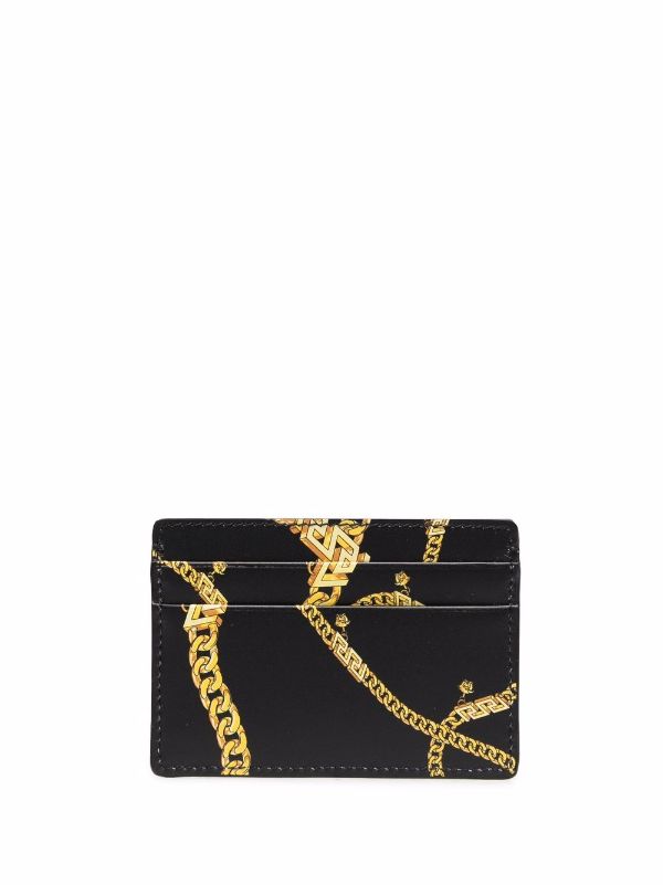 Shop Versace La Medusa Chain Print Leather Belt