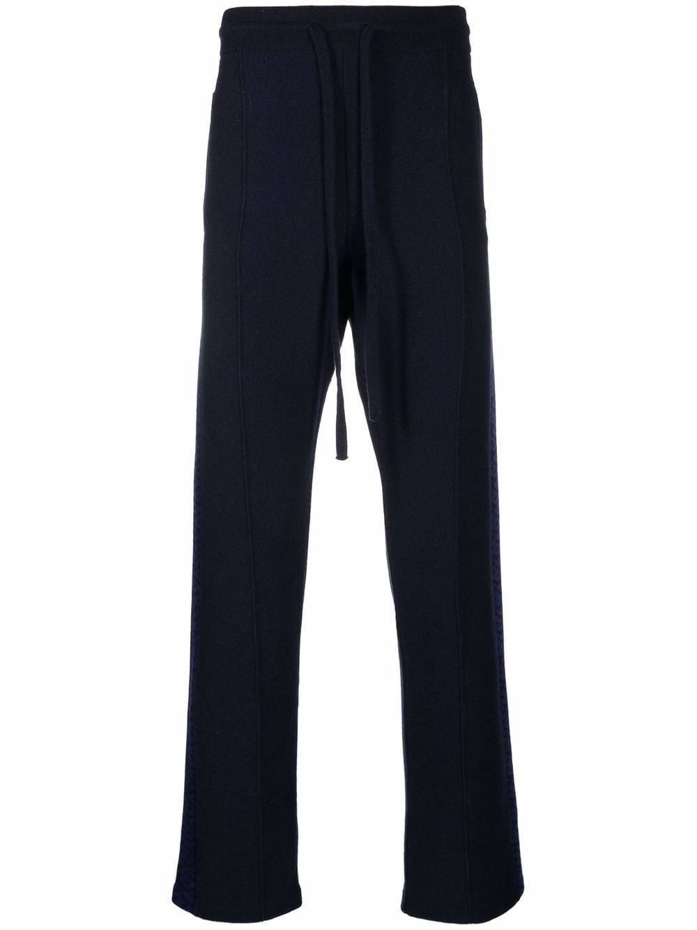 

Versace La Greca stripe wool track pants - Blue