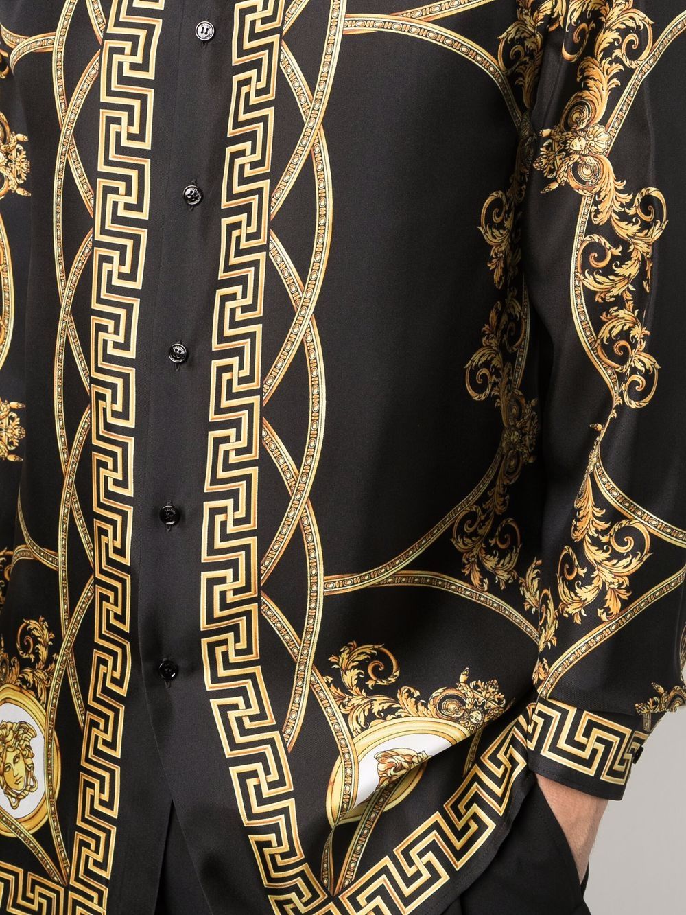 Versace Baroque-print Silk Shirt - Farfetch