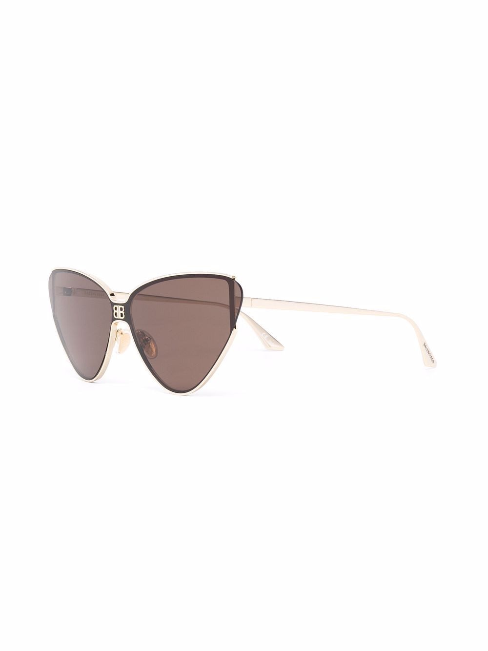 Balenciaga Eyewear Shield 2.0 zonnebril met cat-eye montuur - Goud