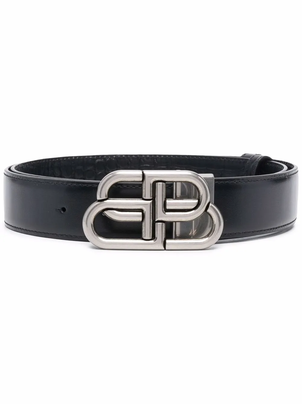 Balenciaga Black Reversible BB Monogram Belt 40mm 95 / Black