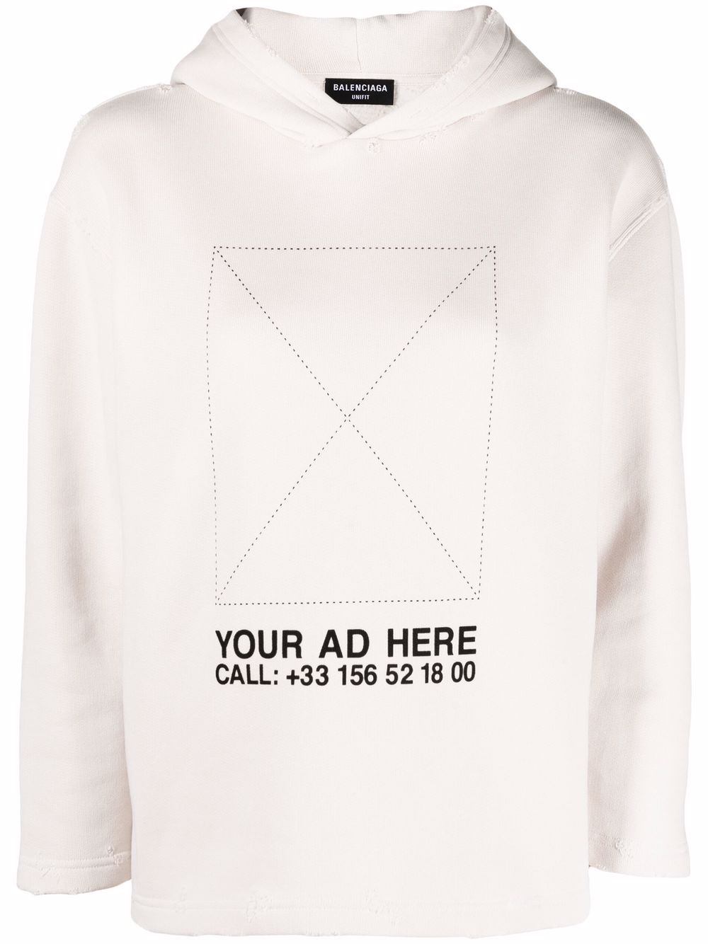 фото Balenciaga graphic-print cropped hoodie