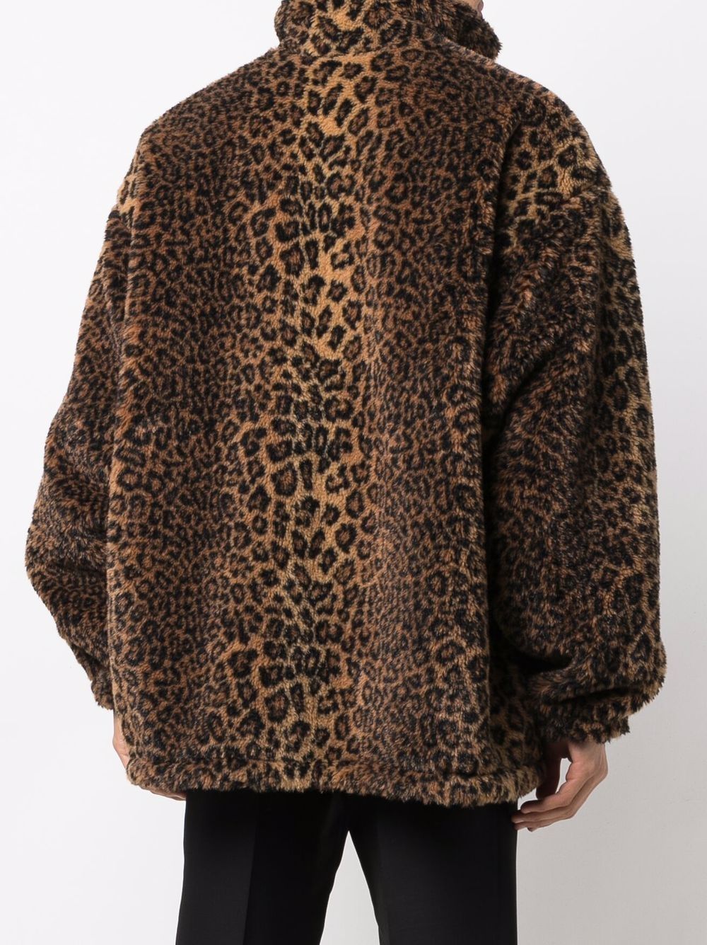 фото Balenciaga пальто оверсайз с леопардовым принтом