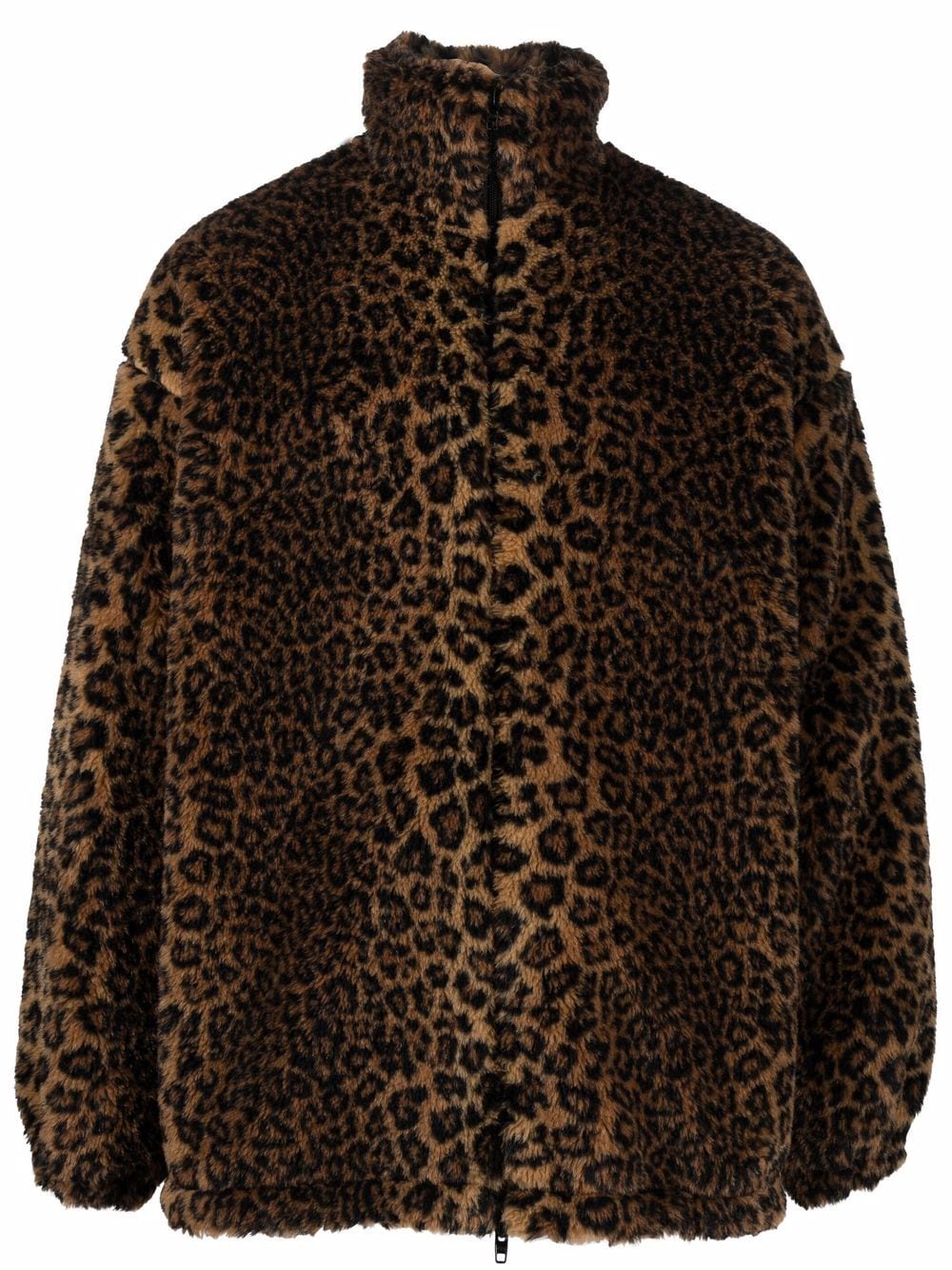 фото Balenciaga пальто оверсайз с леопардовым принтом