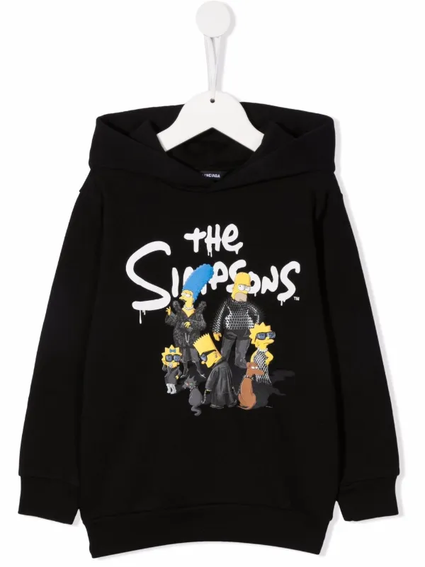 Balenciaga x The Simpsons Kids Hoodie Black  AW21 Kids  US