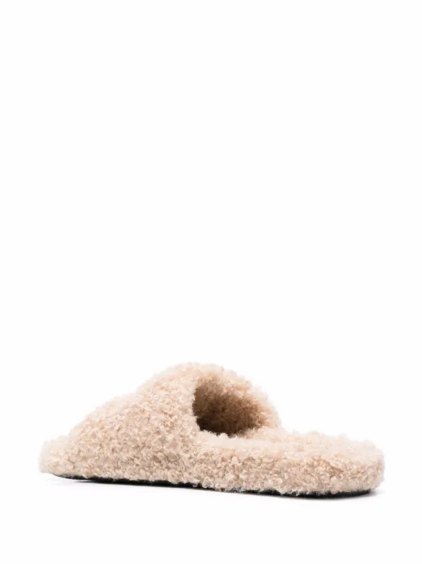 balenciaga sherpa slides