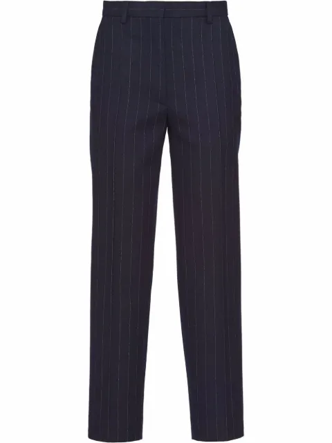 Prada pantalon de tailleur à fines rayures