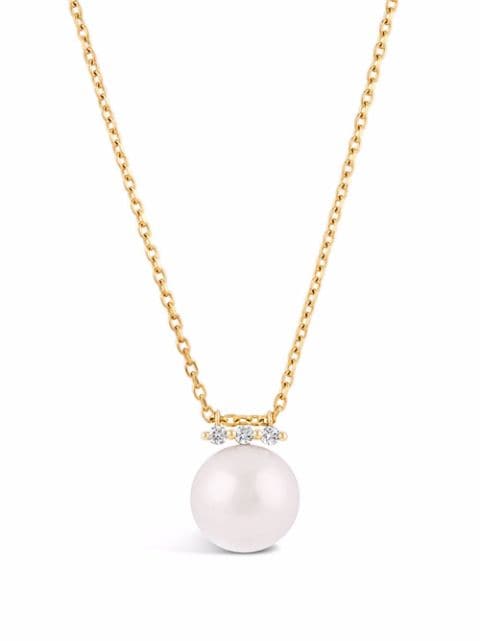 Dinny Hall 14kt yellow gold Shuga  large pearl diamond pendant necklace