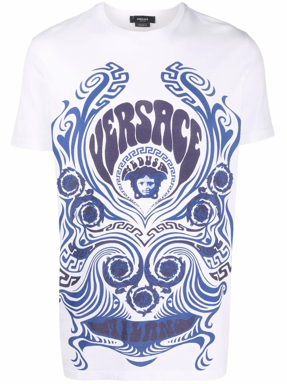 

Versace playera con estampado Medusa Music - Blanco