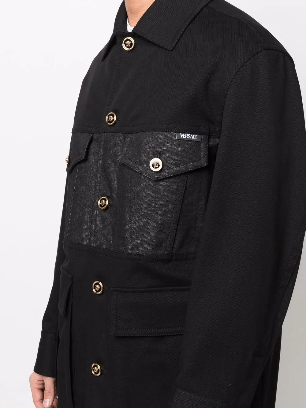 фото Versace куртка-рубашка со вставками