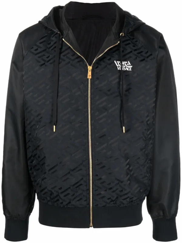 Versace Greca Print Hooded Jacket 