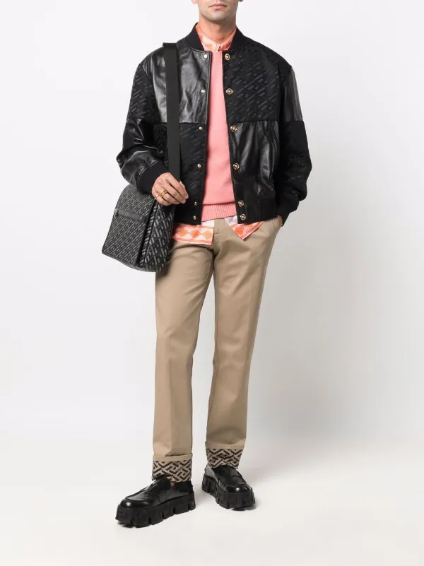 bomber jacket over suit