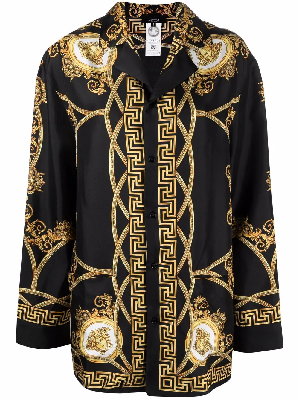 фото Versace пижамный топ с узором baroque
