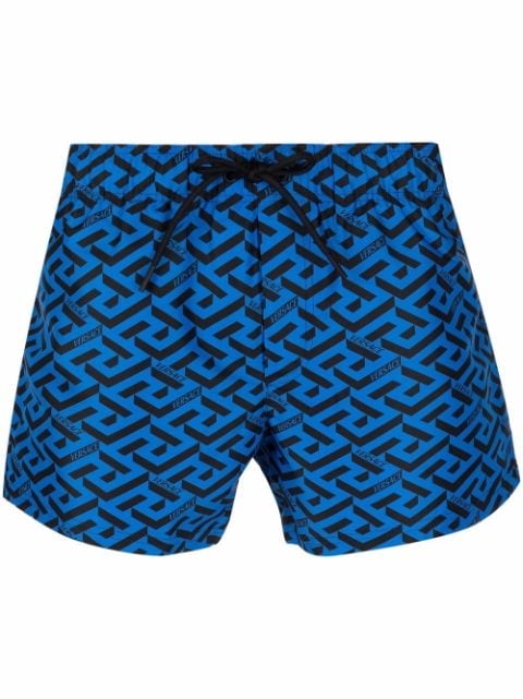 Versace geometric-print swim shorts